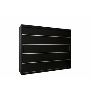VETORA 1 250 tolóajtós szekrény, 250x200x62, fekete kép