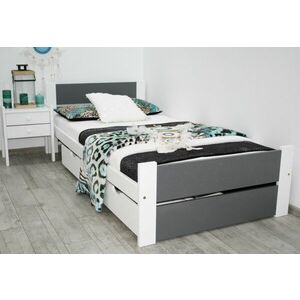 HERMA ágy + matrac + ágyrács AJÁNDÉK, 120x200, szürke/fehér kép