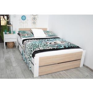 HERMA ágy + matrac + ágyrács AJÁNDÉK, 160x200, sonoma/fehér kép
