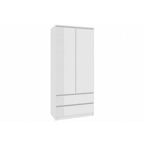 ARIVA S90 szekrény, 90x180x51, fehér/fehér magasfényű kép