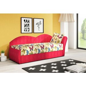 RICCARDO kinyitható kanapé, 200x80x75 cm, butterfly + piros, (butterfly 04/alova 46), jobbos kép