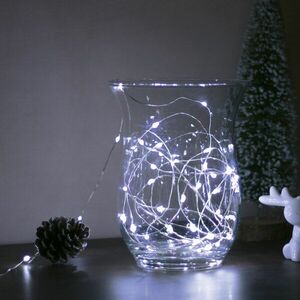 Karácsonyi LED fényfüzér - 5 m - 50 LED - hidegfehér - 3 x AA kép
