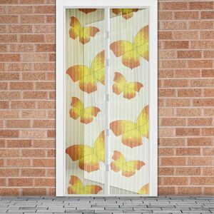 Szúnyogháló függöny ajtóra mágneses 100 x 210 cm Sárga pillangós kép