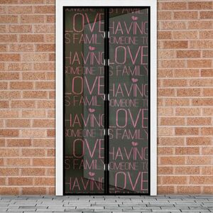 Szúnyogháló függöny ajtóra -mágneses- 100 x 210 cm - "Love" kép
