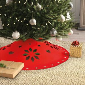 Karácsonyfa alá terítő - 90 cm x 3 mm - filc - piros kép