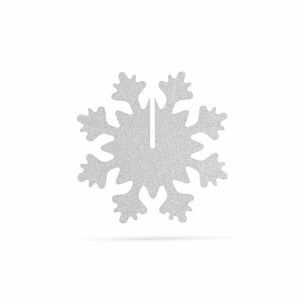 Karácsonyi dekor - jégkristály - ezüst - 7 x 7 cm - 5 db / csomag kép