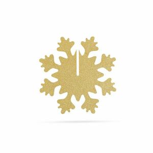 Karácsonyi dekor - jégkristály - arany - 7 x 7 cm - 5 db / csomag kép