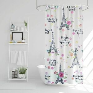 Zuhanyfüggöny - Eiffel-torony mintás - 180 x 180 cm kép
