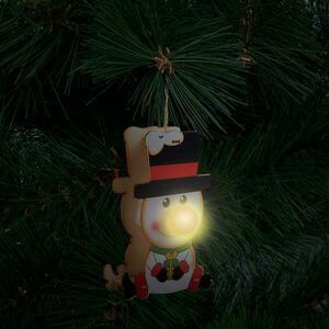 LED-es karácsonyfadísz - fa, akasztható - elemes - 3 féle kép