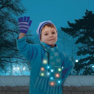 Karácsonyi sál - 100 cm - LED-es, elemes, kék kép