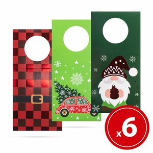 Karácsonyi italosüveg kártya - 6 db / csomag kép