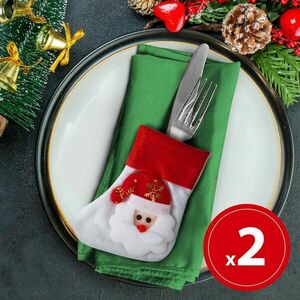 Karácsonyi evőeszköz dekor - 12 cm - 2 féle - 2 db / csomag kép