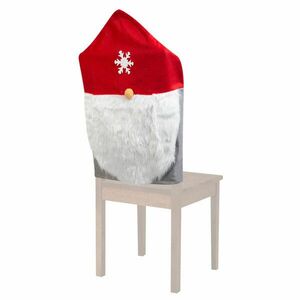 Karácsonyi székdekor - skandináv manó - 50 x 60 cm - piros/szürke kép