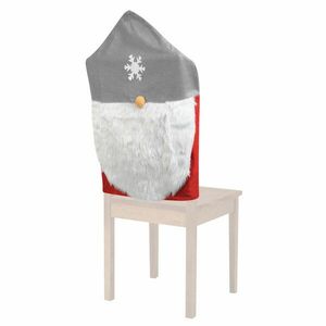 Karácsonyi székdekor - skandináv manó - 50 x 60 cm - szürke/piros kép