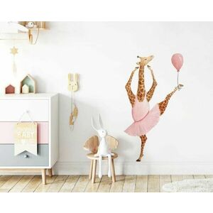 Aranyos falmatrica gyerekszobába balettező zsiráf kép