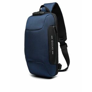 OZUKO biztonsági záras hátizsák (18×10×35 cm) Kék kép