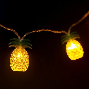 LED fényfüzér - ananász - 1, 65 m - 10 LED - melegfehér - 2 x AA kép