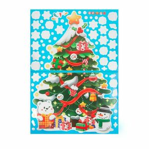 Karácsonyi matrica szett - karácsonyfa - 62 x 70 cm kép