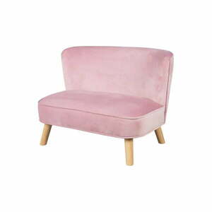 Világos rózsaszín bársony gyerek kanapé 70 cm Lil Sofa – Roba kép
