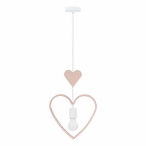 Fehér-rózsaszín gyerek lámpa fém búrával Single – Candellux Lighting kép