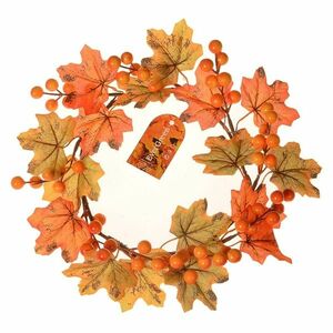 Őszi koszorú juharlevelekkel és bogyókkal, átmérő 22 cm kép