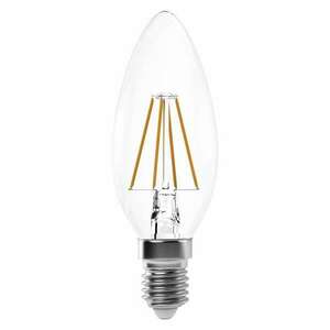 LED izzó Filament gyertya / E14 / 3, 4 W (40 W) / 470 lm / meleg fehér kép