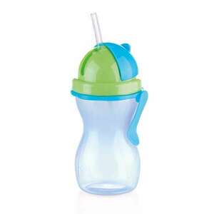 BAMBINI Gyermek szívószálas palack 300 ml, zöld, kék kép