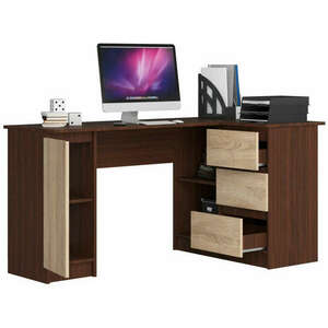 Sarok íróasztal - Akord Furniture - 155 cm - wenge / sonoma tölgy kép