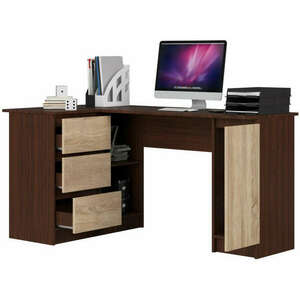Sarok íróasztal - Akord Furniture - 155 cm - wenge / sonoma tölgy... kép