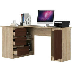 Sarok íróasztal - Akord Furniture - 155 cm - sonoma tölgy / wenge... kép