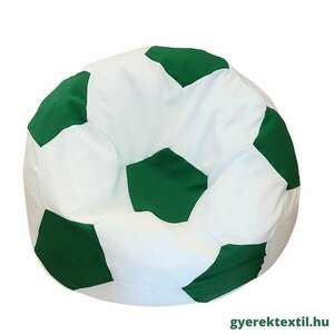 Babzsákfotel óriási felnőtt foci fehér-zöld kép