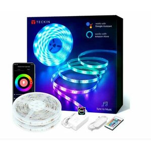 Teckin SL07 Smart RGB LED szalag 10m, Wi-Fi, 36 W, Zene szinkroni... kép