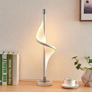Lucande Edano LED asztali lámpa, csavart forma kép