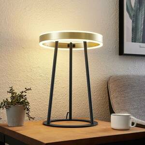 Lucande Seppe LED asztali lámpa, sárgaréz kép