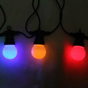 LED fénylánc Nirvana, 20 lámpa, színes, IP44 kép