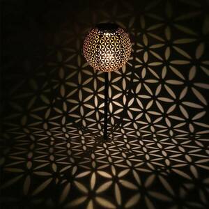 33628 napelemes lámpa „virág”, leszúrható szürke kép