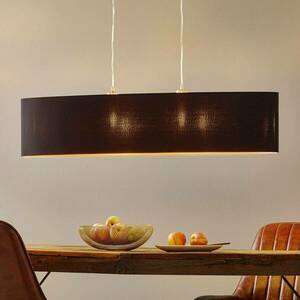 Lecio textil függő lámpa, ovális, 100 cm, fekete kép