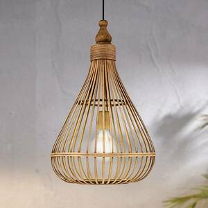 Amsfield függő lámpa bambuszból, körte alakú kép