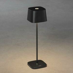 Capri LED asztali lámpa kültérre, fekete kép