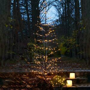 LED fa Isaac magassága 210cm barna, fehér havas kép