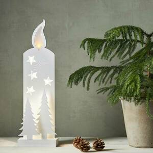LED dekoratív fény Grandy, gyertya és fenyőfa, 50 cm kép