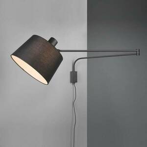 Baldo fali lámpa kábellel + dugóval, fekete kép