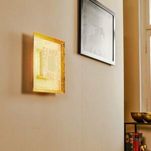 LED fali lámpa Window, 32x32 cm, arany színű kép