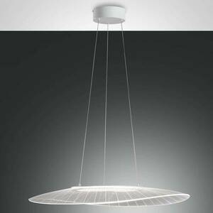 LED-es függőlámpa Vela, fehér, ovális, 78 cm x 55 cm, 78 cm x 55 cm kép