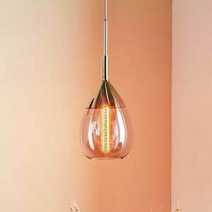 EBB & FLOW Lute függő lámpa platina, üveg szürke kép