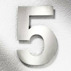 Rozsdamentes acél házszámok nagy, „5” kép