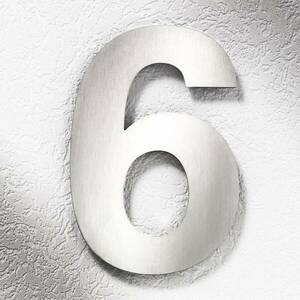 Rozsdamentes acél házszámok nagy, „6” kép