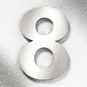 Rozsdamentes acél házszámok nagy, „8” kép