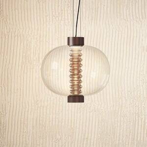 Kundalini Bolha LED függő lámpa üvegből, barna kép