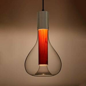 LZF Eris LED függő lámpa üveg alumínium/cseresznye kép